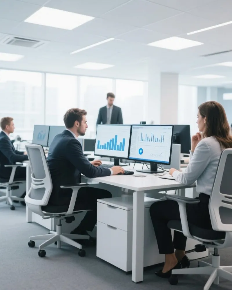 Professional Team Analyzing Data